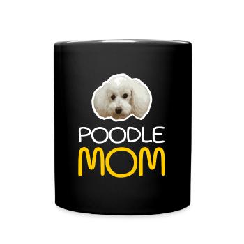 Caniche Mama - maman caniche - Mug uni - noir - Devant