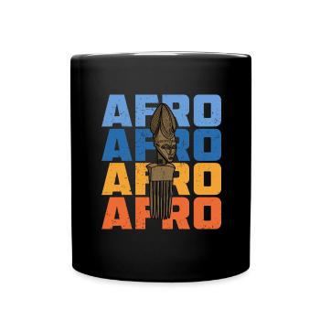 Hairstyle Culture Africa Afro History African - Full Colour Mug - black - Front