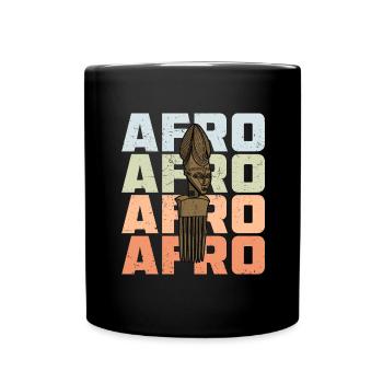 Hairstyle Culture Africa Afro History African - Full Colour Mug - black - Front