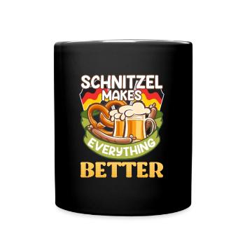 Schnitzel rend tout meilleur en Allemagne - Mug uni - noir - Devant