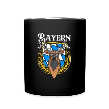 Bayern Shirt München Bayerische Flagge Bayer - Tasse einfarbig - Schwarz - Vorne