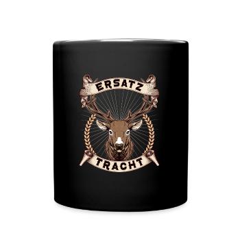 Ersatz Tracht Lederhose Herbstfest - Tasse einfarbig - Schwarz - Vorne