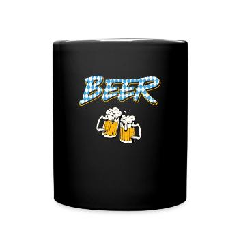 Bayerisches Bier Bayern Biertrinker Bierfan - Tasse einfarbig - Schwarz - Vorne