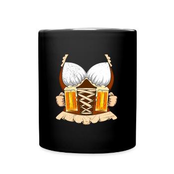 Amateur de bière Femmes Dirndl Chemise Femme - Mug uni - noir - Devant