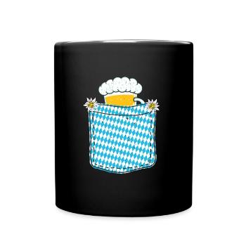 Bavarian flag beer mug Free State of Bavaria - Full Colour Mug - black - Front