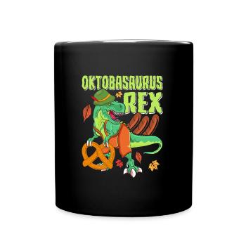 Oktobasaurus Rex Dinosaur Pretzel - Full Colour Mug - black - Front