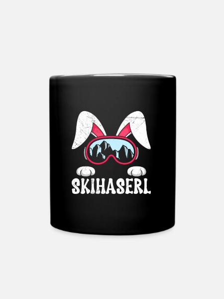 Skihaserl Skihasen Shirt Skihasen Apres Party - Tasse einfarbig - Schwarz