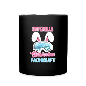 Spécialiste officiel du lapin de ski oreilles de lapin femme - Mug uni - noir - Devant