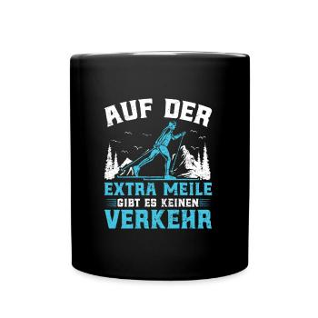 Ski Touring Auf der Extra Meile kein Verkehr - Tasse einfarbig - Schwarz - Vorne