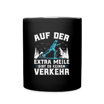 Ski Touring Auf der Extra Meile kein Verkehr - Tasse einfarbig - Schwarz - Vorne