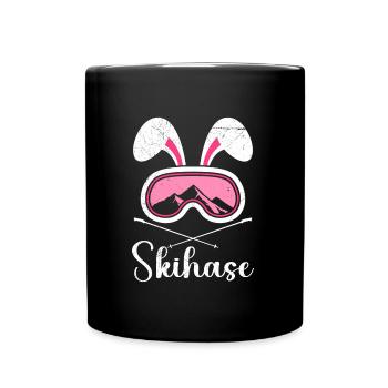 Skihase Apres Party Skifahren Frauen Ski Hasen - Tasse einfarbig - Schwarz - Vorne