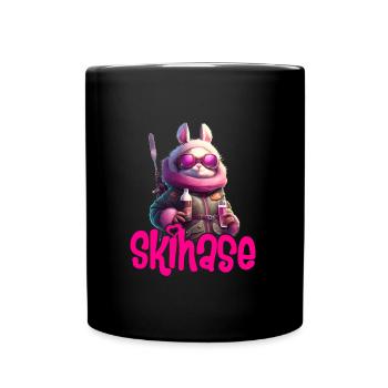 Skihase Cool Skifahren Frauen Apres Party - Tasse einfarbig - Schwarz - Vorne