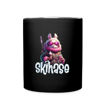 Skihase Cool Skifahren Frauen Apres Party - Tasse einfarbig - Schwarz - Vorne