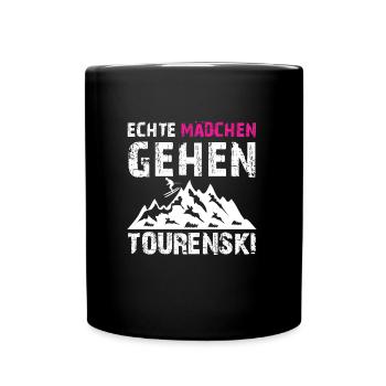 Skibergsteiger Echte Mädchen Gehen Tourenski - Tasse einfarbig - Schwarz - Vorne