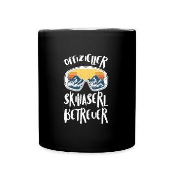Offizieller Skihaserl Betreuer Skihasen Skipiste - Tasse einfarbig - Schwarz - Vorne