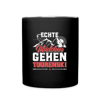 Skisport Echte Mädchen gehen Tourenski Girls - Tasse einfarbig - Schwarz - Vorne