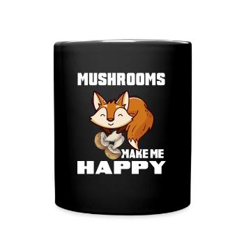 Mushroom time mushroom picker pickers mushroom connoisseurs - Full Colour Mug - black - Front