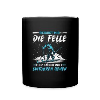 Ski Touring Reichet mir die Felle Skibergsteigen - Tasse einfarbig - Schwarz - Vorne