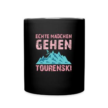 Skibergsteiger Echte Mädchen Gehen Tourenski - Tasse einfarbig - Schwarz - Vorne