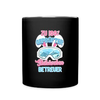 Skihaserl 100 % Skihäschen Betreuer Apres Party - Tasse einfarbig - Schwarz - Vorne