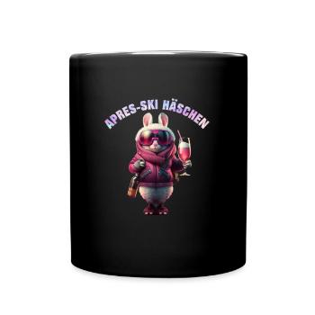 Après-Ski Bunny Cool with Cocktail Ski Party - Full Colour Mug - black - Front