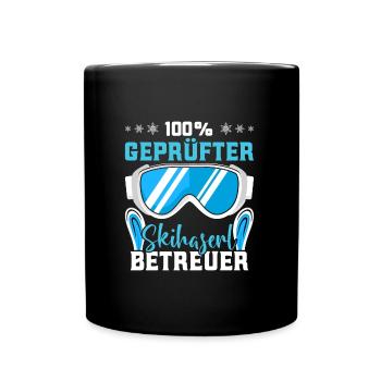Winter Sport 100 % Geprüfter Skihaserl Betreuer - Tasse einfarbig - Schwarz - Vorne