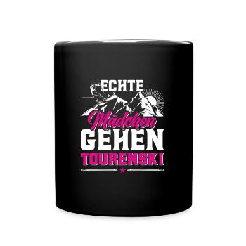Skisport Echte Mädchen gehen Tourenski Girls - Tasse einfarbig - Schwarz - Vorne