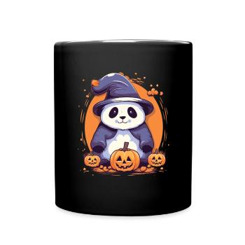 Panda Halloween - Tasse einfarbig - Schwarz - Vorne