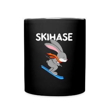 Skihase Apres Party Skifahren Frauen Ski Hasen - Tasse einfarbig - Schwarz - Vorne