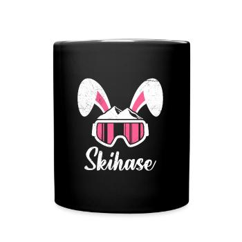 Skihase Apres Party Skifahren Frauen Ski Hasen - Tasse einfarbig - Schwarz - Vorne