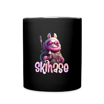 Skihase Cool Skifahren Frauen Apres Party - Tasse einfarbig - Schwarz - Vorne