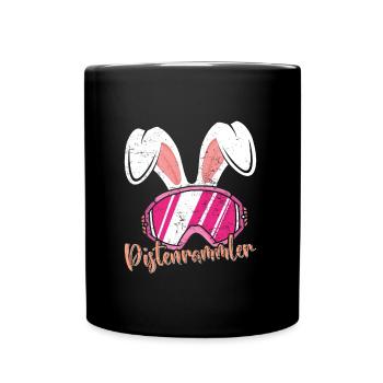 Apres-Ski Pistenrammler Skihasen Ski Party - Tasse einfarbig - Schwarz - Vorne