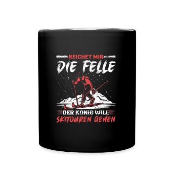 Ski Touring Reichet mir die Felle Skibergsteigen - Tasse einfarbig - Schwarz - Vorne