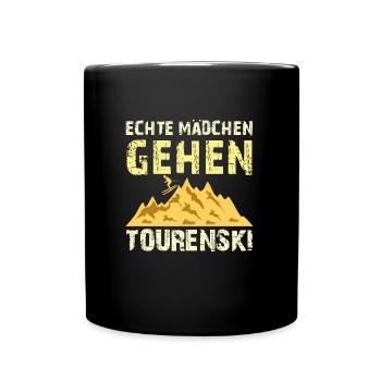 Skibergsteiger Echte Mädchen Gehen Tourenski - Tasse einfarbig - Schwarz - Vorne