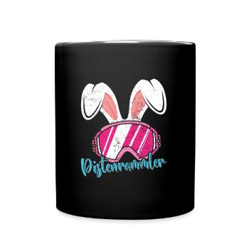 Apres-Ski Pistenrammler Skihasen Ski Party - Tasse einfarbig - Schwarz - Vorne