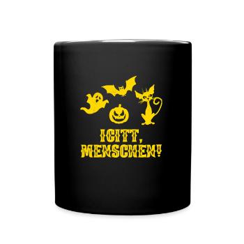 Igitt Menschen! Halloween Shirt Gruselig Kostüm - Tasse einfarbig - Schwarz - Vorne