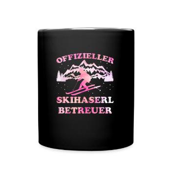 Offizieller Skihaserl Betreuter Skihasen Caretaker - Tasse einfarbig - Schwarz - Vorne