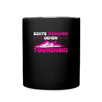 Skibergsteiger Echte Mädchen Gehen Tourenski - Tasse einfarbig - Schwarz - Vorne