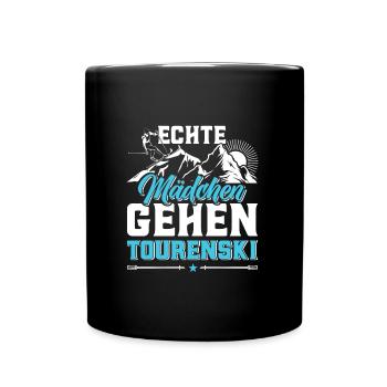 Skisport Echte Mädchen gehen Tourenski Girls - Tasse einfarbig - Schwarz - Vorne