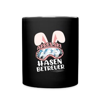 Apres-Ski Hasen Betreuer Skihaserl Skihase - Tasse einfarbig - Schwarz - Vorne