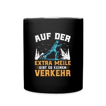 Ski Touring Auf der Extra Meile kein Verkehr - Tasse einfarbig - Schwarz - Vorne