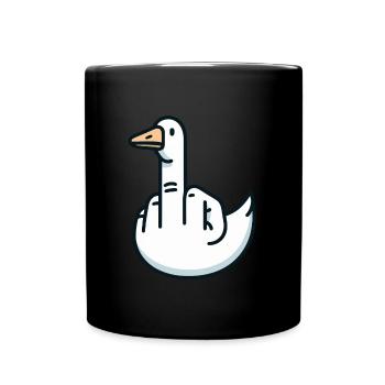 Gänse Finger - Tasse einfarbig - Schwarz - Vorne