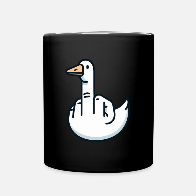 Gänse Finger - Tasse einfarbig - Schwarz
