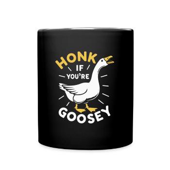 Honk Gans - Tasse einfarbig - Schwarz - Vorne