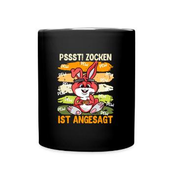 Videospiele Pssst! Zocken ist Angesagt Vide Gamer - Tasse einfarbig - Schwarz - Vorne