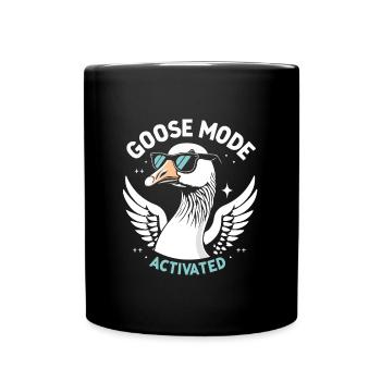 Mode Oies activé - Lunettes de soleil fraîches - Mug uni - noir - Devant