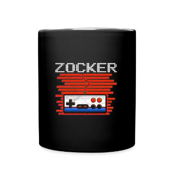 Gamer Zocker Videospiele Controller Spielekonsole - Tasse einfarbig - Schwarz - Vorne