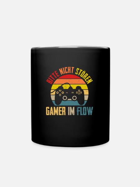 Gaming Bitte nicht Stören Gamer im Flow Videospiel - Tasse einfarbig - Schwarz