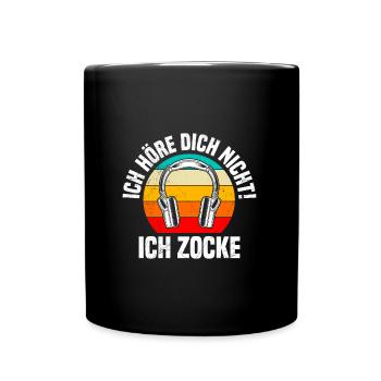 Video Spiele Kann Dich Nicht Hören Ich Zocke - Tasse einfarbig - Schwarz - Vorne