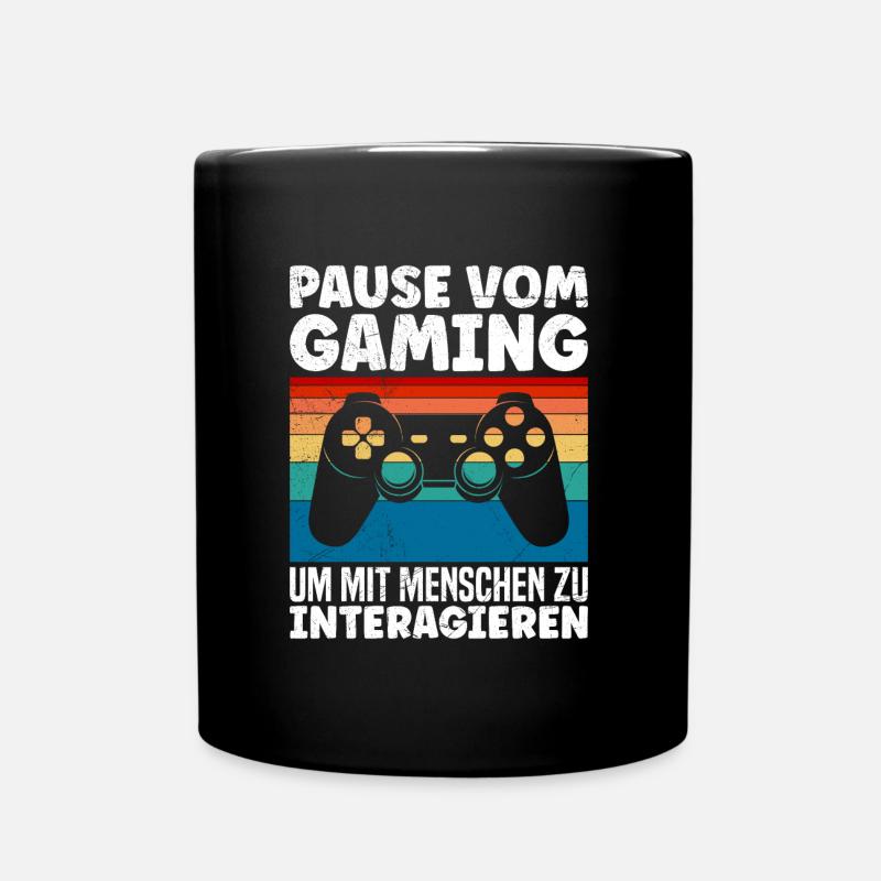Video Spieler Pause vom Gaming Controller Video - Tasse einfarbig - Schwarz